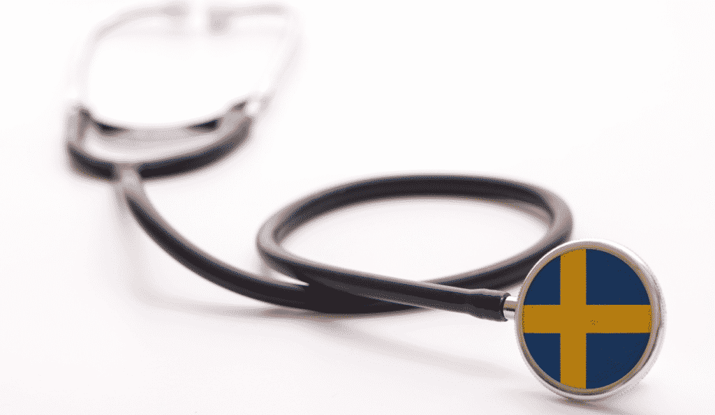 sweden flag stethoscope